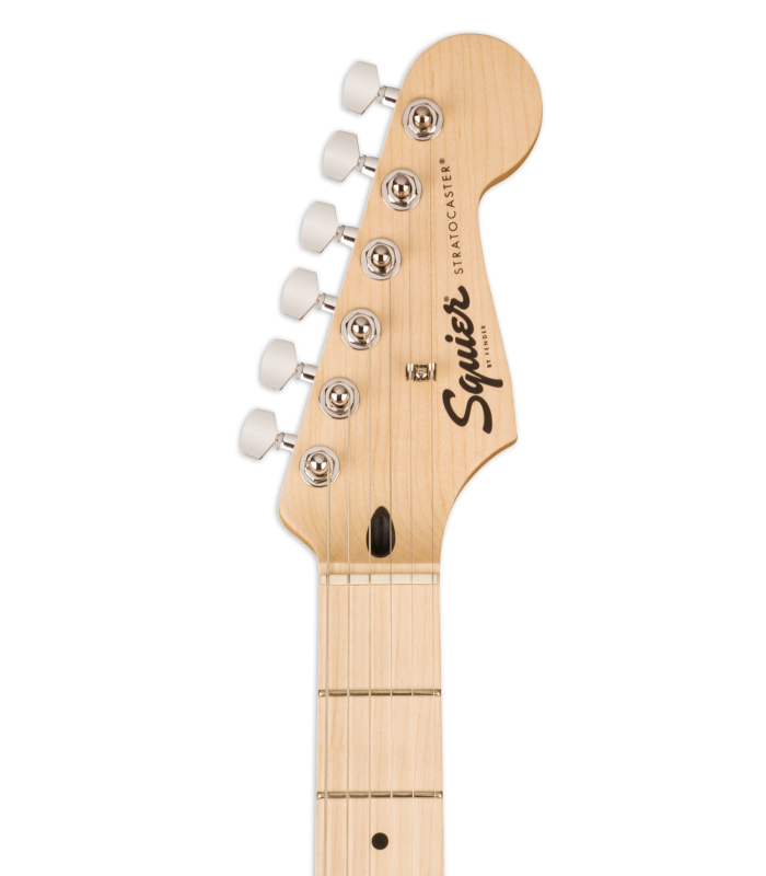 Cabeça da guitarra elétrica Fender Squier modelo Sonic Strat HSS MN Tahitian Coral