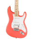 Body and pickups of the eletric guitar Fender Squier model Sonic Strat HSS MN Tahitian Coral