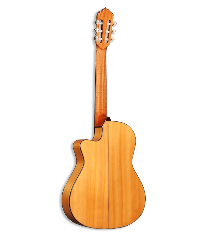 Fundo e ilhargas em cipreste maciço da guitarra flamenca Alhambra modelo 7FC CW E8