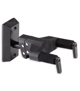Wall stand Hercules model GSP38WBKPLUS in black color for guitar or other string instruments