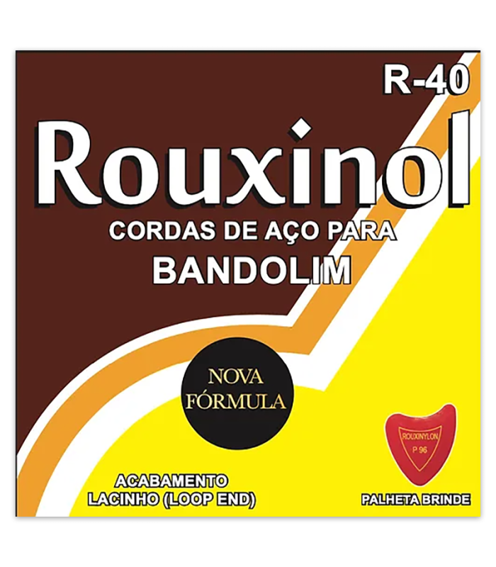 Portada del juego de cuerdas Rouxinol R40 para mandolina de 8 cuerdas