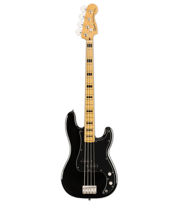 Guitarra baixo Fender Squier modelo Classic Vibe 70s Precision com acabamento preto