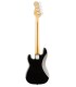 Back of the bass guitar Fender Squier model Classic Vibe 70s Precision with black finish