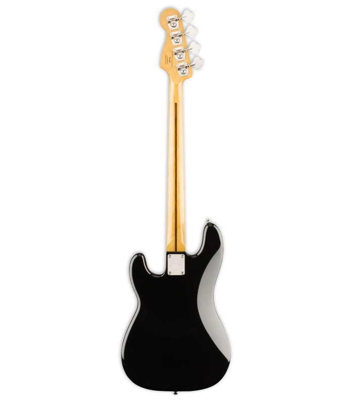 Espalda de la guitarra bajo Fender Squier modelo Classic Vibe 70s Precision en negro