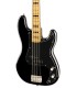 Body and pickups of the bass guitar Fender Squier model Classic Vibe 70s Precision with black finish