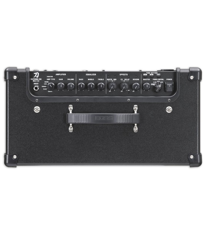 Control panel of the amplifier Boss model Katana KTN 50MKII EX with 50W