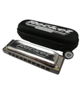 Harmónica Hohner modelo Rocket Harp em Ré com estojo