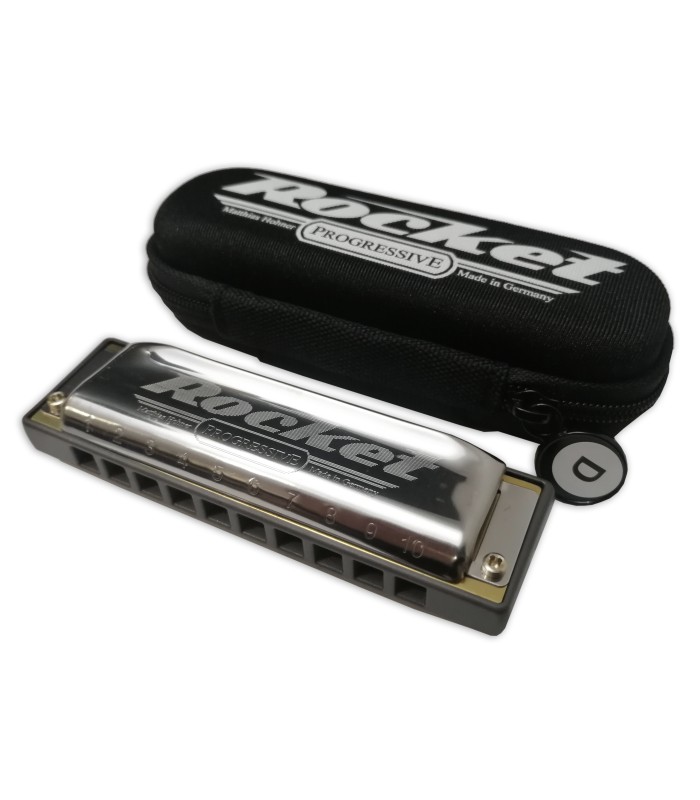 Harmonica Hohner model Rocket Harp in the key of D with case