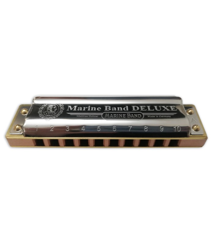 Harmonica Hohner model Marine Band De luxe in A with wood comb
