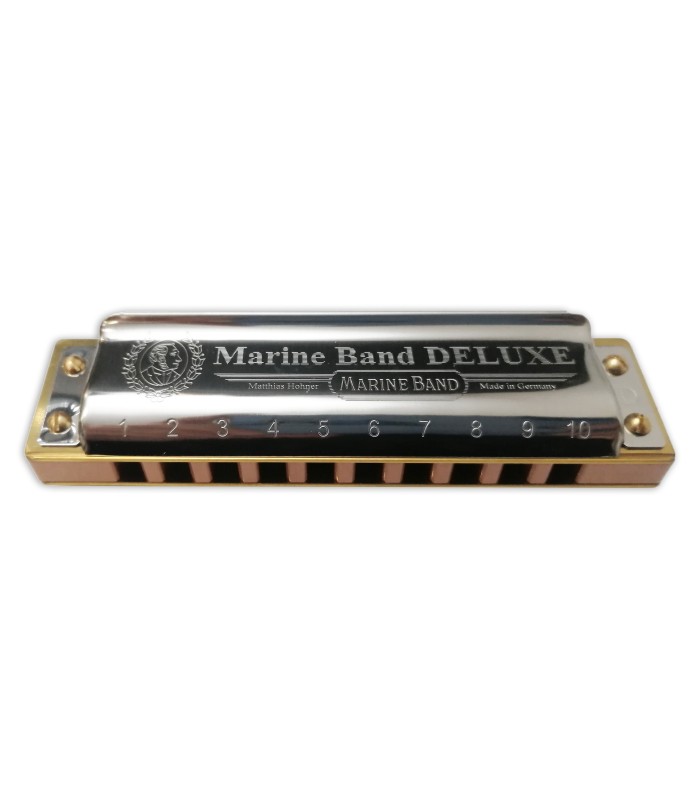 Harmonica Hohner model Marine Band Deluxe in D with pearwood comb
