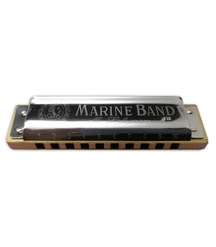 Harmonica Hohner model Marine Band Harmonic Minor in B flat with pearwood comb