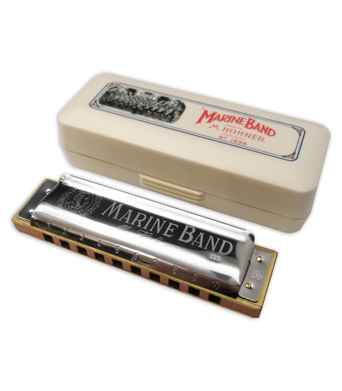 Armónica Hohner modelo Marine Band Harmonic Minor en Si bemol con estuche