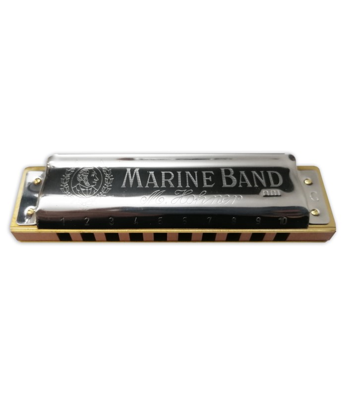 Harmónica Hohner modelo Marine Band em Sol natural menor com pente em madeira de pereira