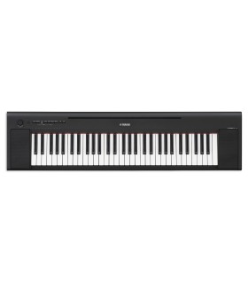 Teclado Yamaha modelo NP 15B em preto e com 61 teclas