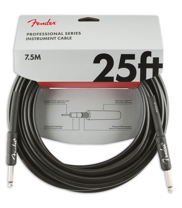 Cable Fender modelo Professional Series de 7.5 metros para guitarra
