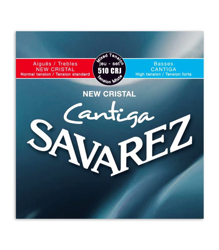 Capa da embalagem do jogo de cordas Savarez modelo 540 CRJ New Crystal Cantiga para guitarra clássica