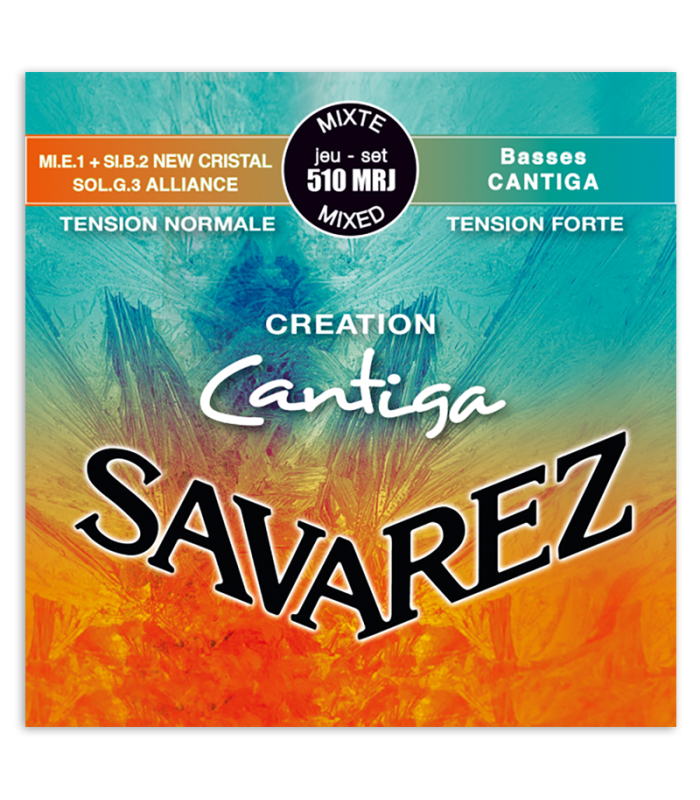 Package cover of the string set Savarez model 510 MRJ Creation Cantiga for classical guitar
