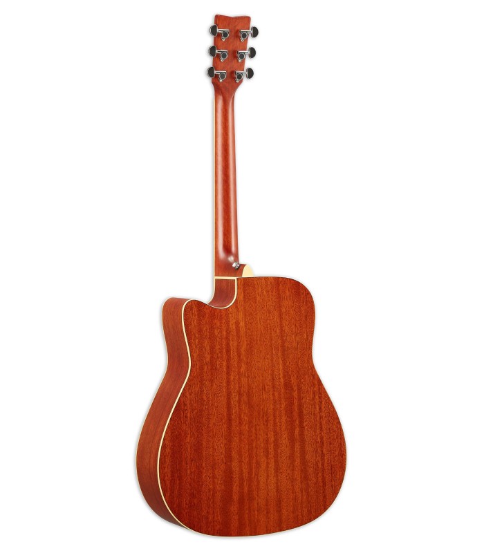 Mahogany back and sides of the electroacoustic guitar Yamaha model FGC TA CTW vintage