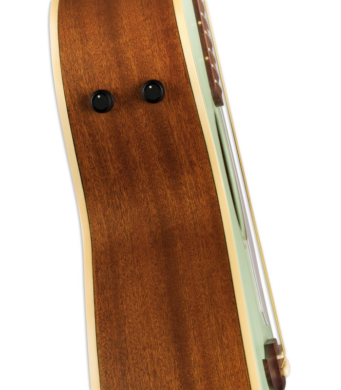 Detalle de los controles de volumen y tono de la guitarra electroacústica Fender modelo Newporter Player SFG
