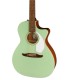 Detalle de la tapa en abeto Sitka macizo de la guitarra electroacústica Fender modelo Newporter Player SFG