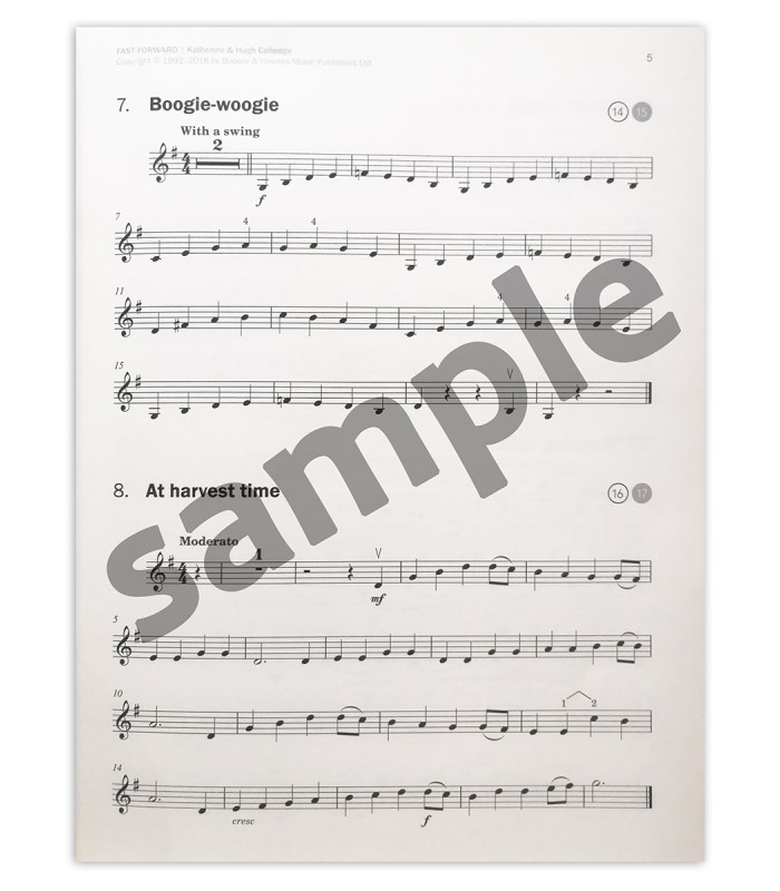 Amostra do livro Colledge Fast Forward 21 Peças para Violino com CD