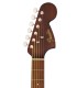 Cabeça tipo Stratocaster da guitarra eletroacústica Fender modelo Monterey Standard Mahogany