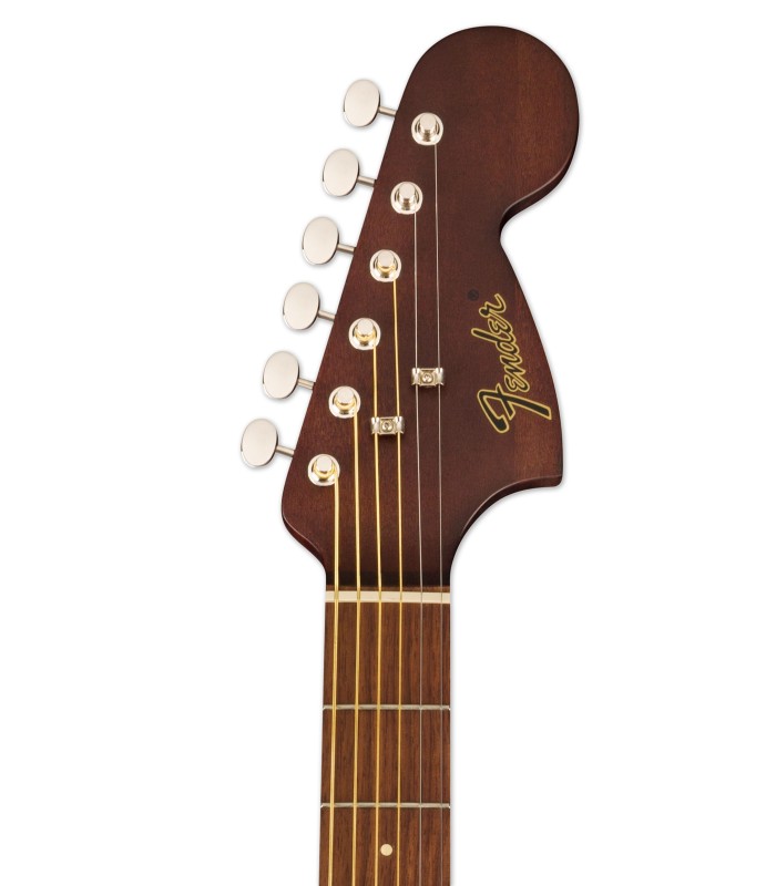 Stratocaster type head of the electroacoustic guitar Fender model Monterey Standard Mahogany