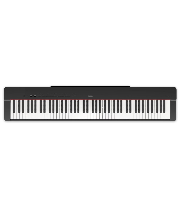 Piano digital Yamaha modelo P 225B com 88 teclas e em preto