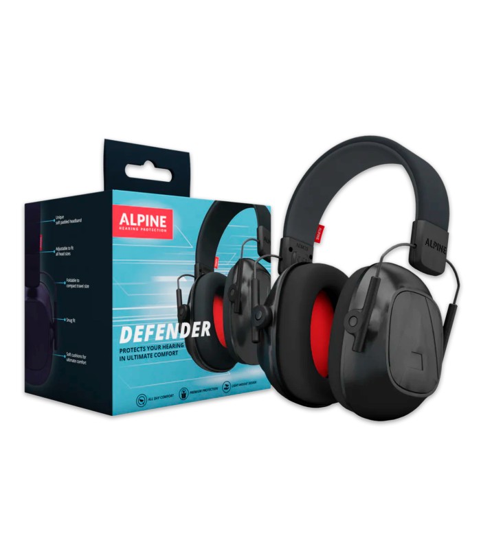 Protector de oídos Alpine modelo Defender Earmuffs para adultos