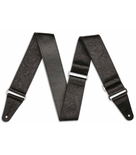 Correia Fender modelo Tooled Leather em preto para guitarra