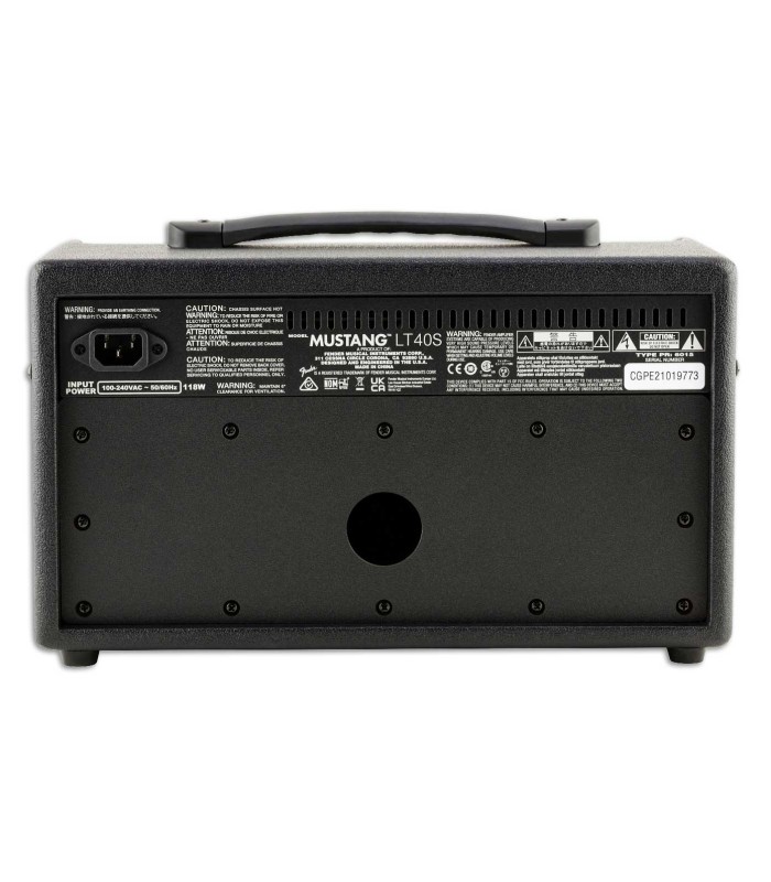 Espalda del amplificador Fender modelo Mustang LT40S para guitarra