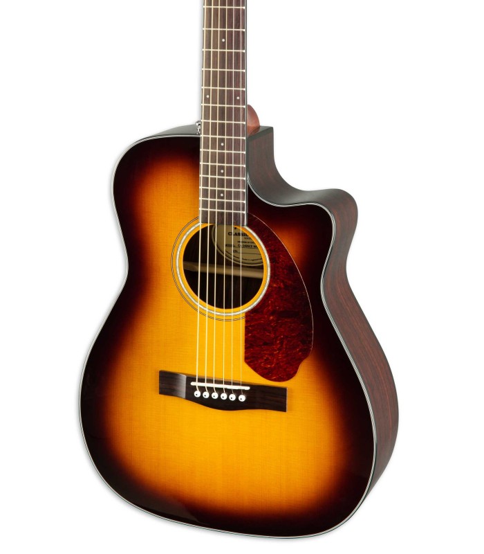 Tapa en abeto macizo de la guitarra eletroacústica Fender modelo Concert CC 140SCE Sunburst