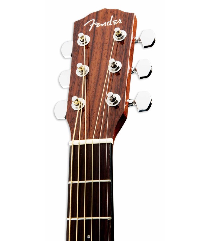 Head of the electroacoustic guitar Fender model CC 140SCE Concert Sunburst