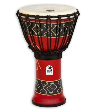 Djembe Toca Percussion modelo SFDJ 9RP Freestyle afinación por cuerdas y con acabado Bali Red (rojo)