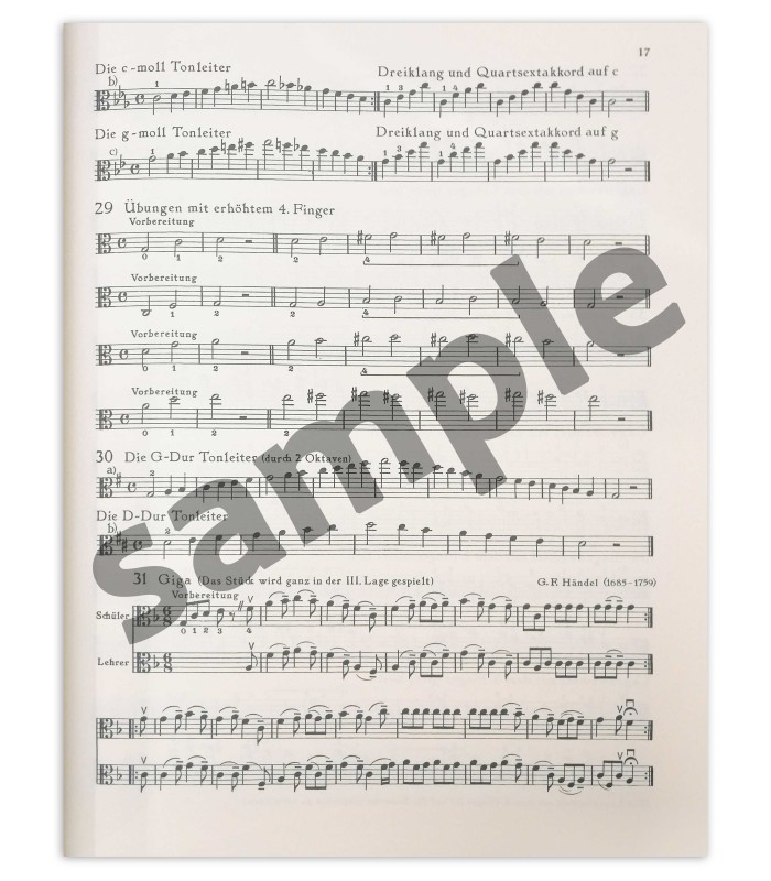 Book sample of the Berta Volmer for Viola Vol 2