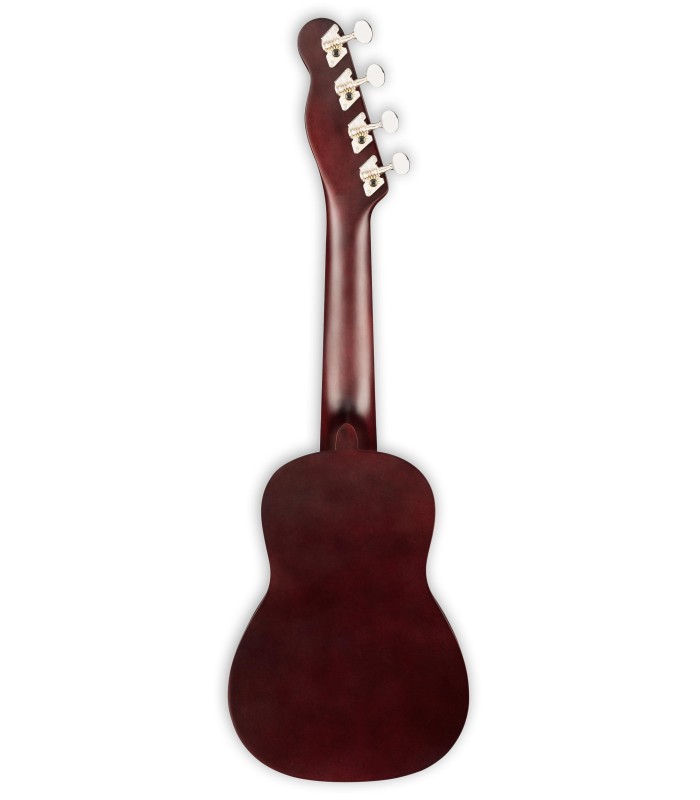 Basswood back and sides of the soprano ukulele Fender model Venice 2TS