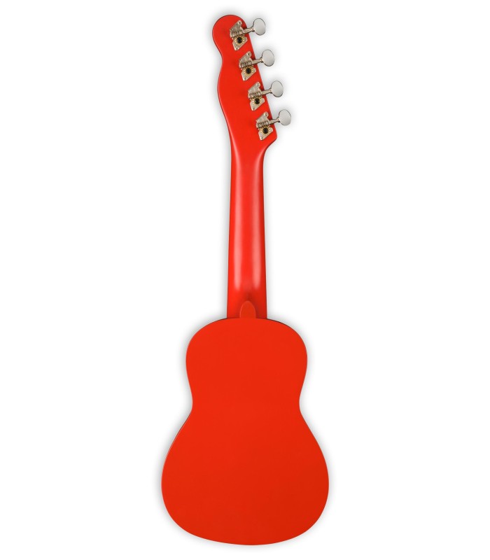 Fondo y aros en tilia del ukelele soprano Fender modelo Venice Fiesta Red