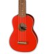 Basswood top of the soprano ukulele Fender model Venice Fiesta Red