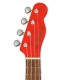 Head of the soprano ukulele Fender model Venice Fiesta Red