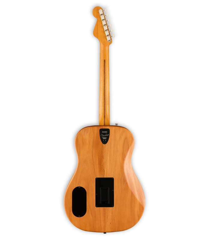 Mahogany back and sides of the electroacoustic guitar Fender model Highway Dread Mahogany