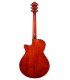 Fundo e ilhargas em okume da guitarra eletroacústica Ibanez modelo AEG50 DHH na cor Dark Honey Burst