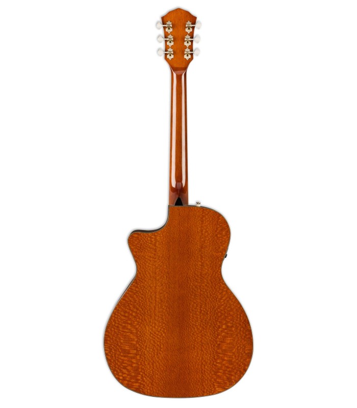 Costas e ilhargas em lacewood da guitarra eletroacústica Fender modelo FA 345CE Auditorium ovangkol exotic