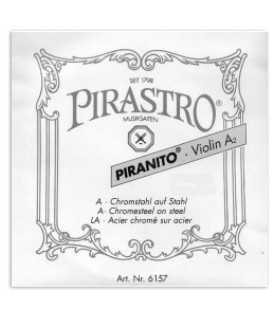 Capa da embalagem da corda Lá Pirastro Piranito 615200 em alumínio para Violino de tamanho 4/4