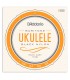 Portada del juego de cuerdas DAddario modelo EJ53B en black nylon (nailón negro) para ukelele barítono
