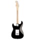 Costas da guitarra elétrica Fender modelo Squier Sonic Strat MN BK