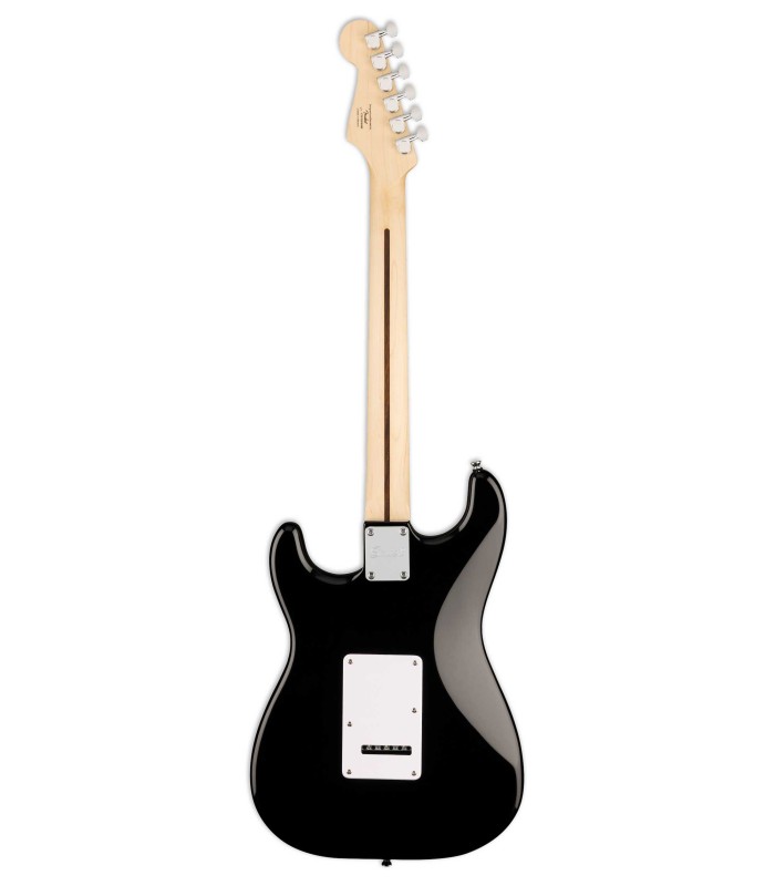 Costas da guitarra elétrica Fender modelo Squier Sonic Strat MN BK