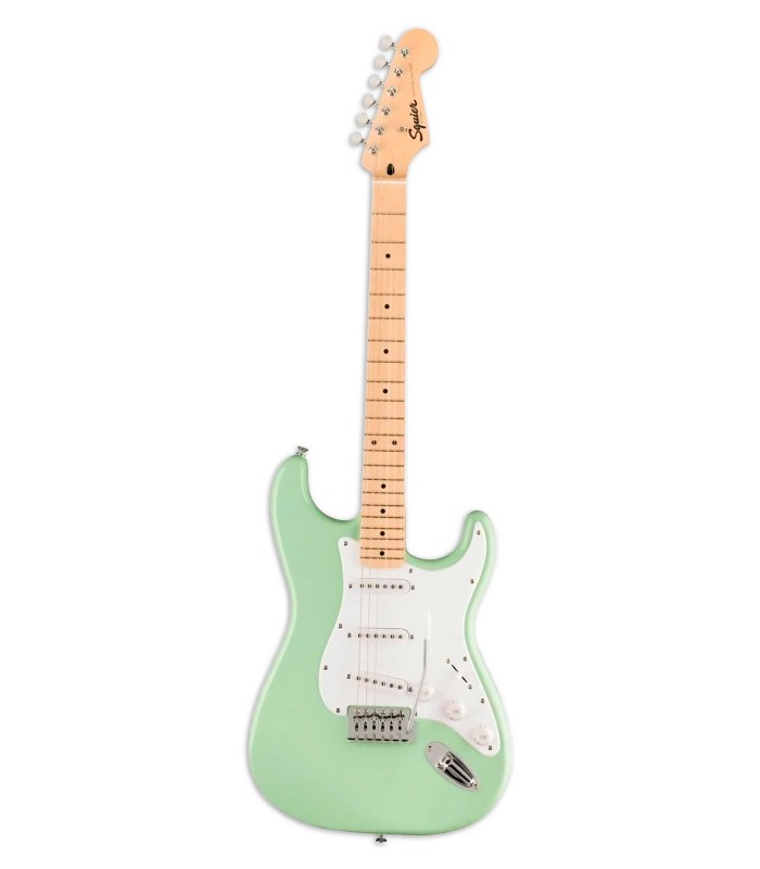 Guitarra eléctrica Fender modelo Squier Sonic Strat MN SFG en color surf green