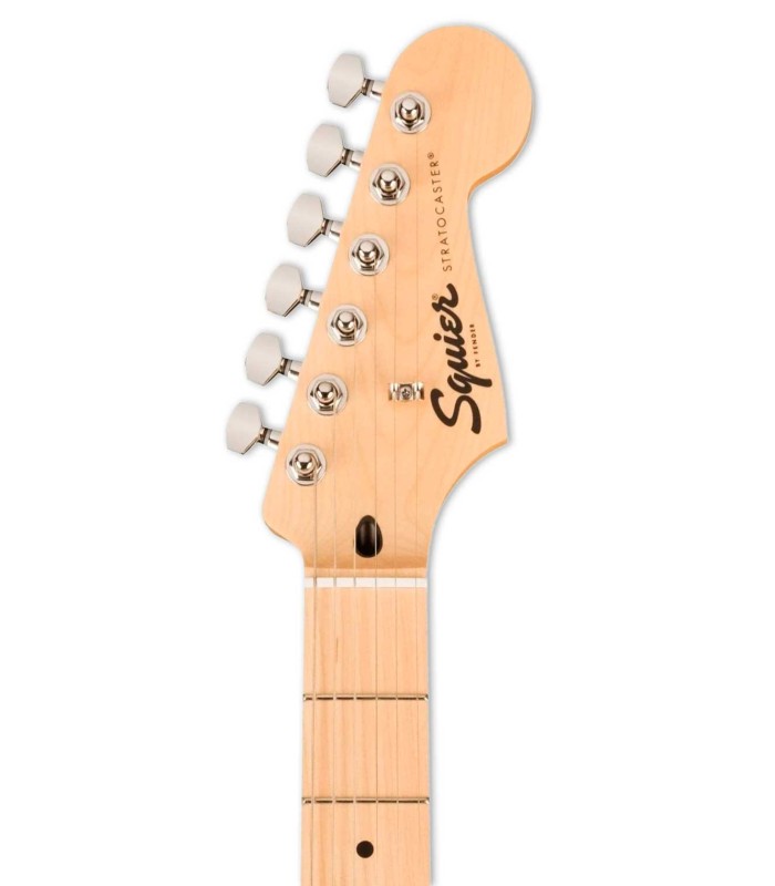 Cabeza, mástil y diapasón en arce de la guitarra eléctrica Fender modelo Squier Sonic Strat MN SFG