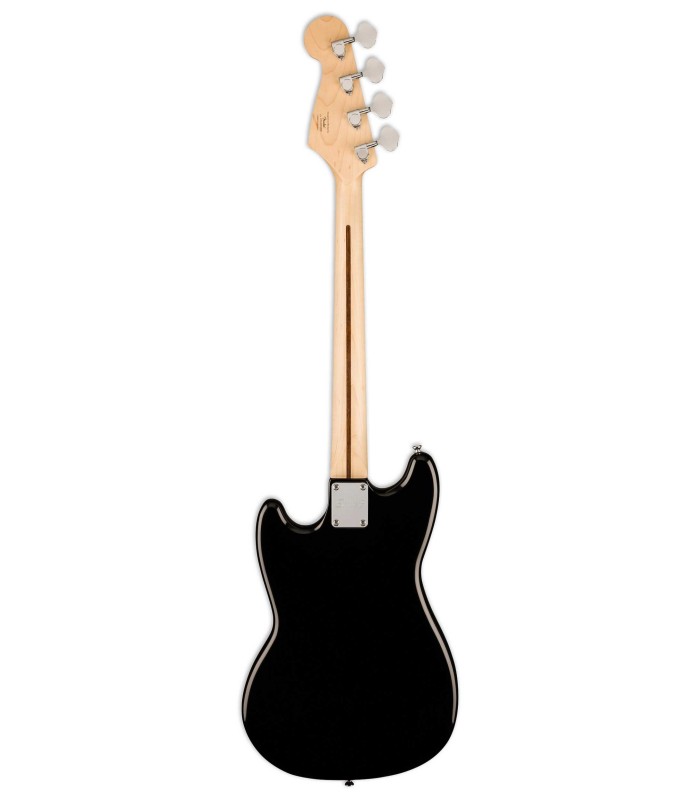 Espalda de la guitarra bajo Fender modelo Squier Bronco Bass Short Scale LRL Black