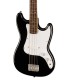 Detalhe do corpo em agathis da guitarra Baixo Fender Squier Bronco Bass Short Scale LRL Black